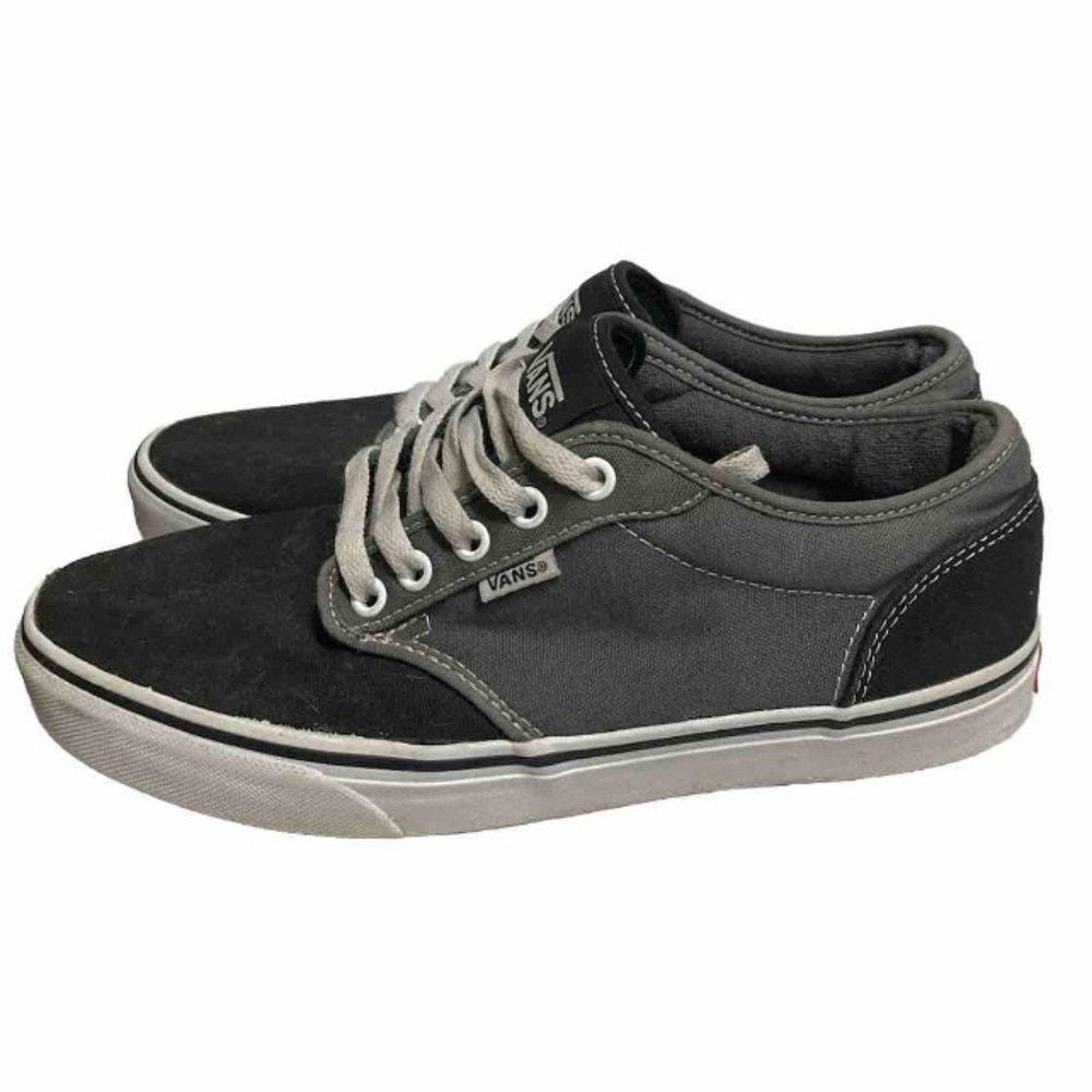 Vans off the wall wolf gray and black low top sneakers size 8